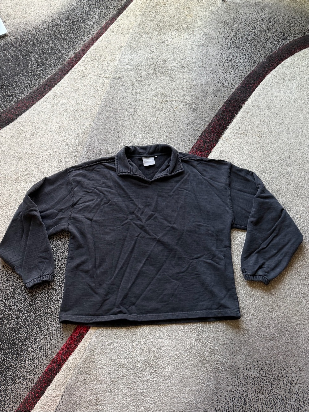 Cernucci Men’s Black Johnny Collar Sweatshirt